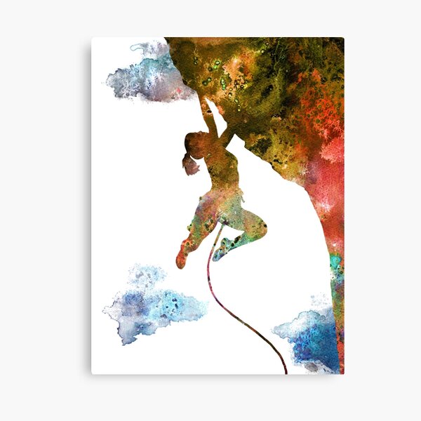 Item preview, Rock climbing extreme sport woman, climbing woman, climber designed and sold by Rosaliartbook.