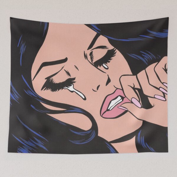 Item preview, Black Hair Crying Comic Girl designed and sold by turddemon.
