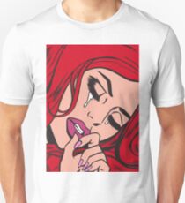 Red Hair Crying Comic Girl Unisex T-Shirt