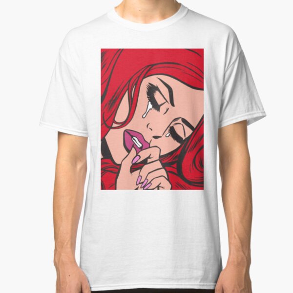 Rotes Haar, das komisches Mädchen schreit Classic T-Shirt