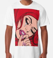 Camiseta larga Red Hair Crying Comic Girl