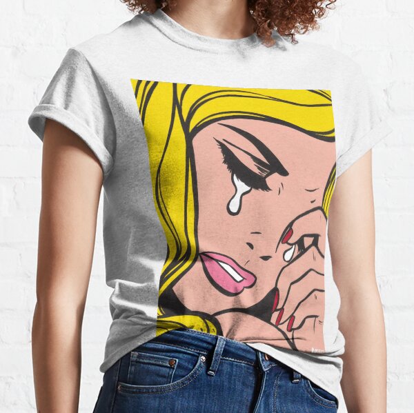 Blonde Crying Comic Girl Classic T-Shirt