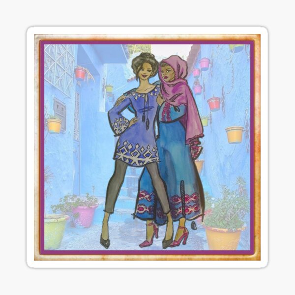 Sisters in Blue Sticker
