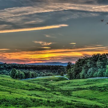 Artwork thumbnail, Sunset in peaceful valley. by ROBERT NIEDERRITER