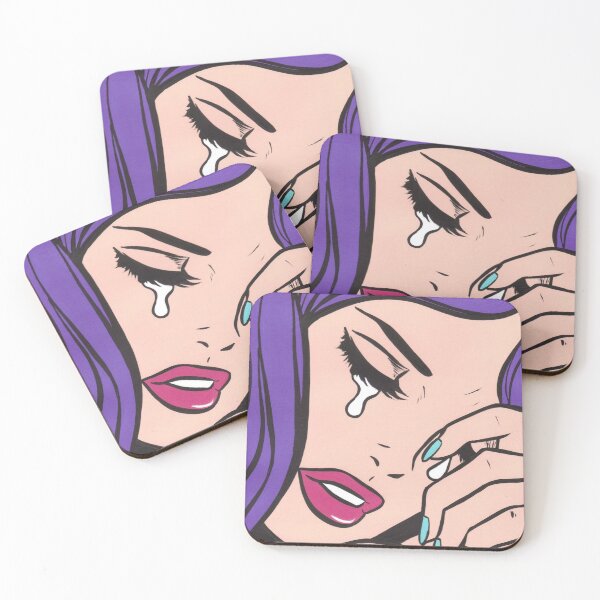 Item preview, Purple Hair Crying Comic Girl designed and sold by turddemon.
