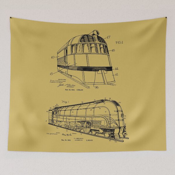Item preview, Patent Blueprints Vintage Locomotives designed and sold by MadebyDesign.