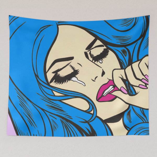 Item preview, Blue Hair Crying Comic Girl designed and sold by turddemon.