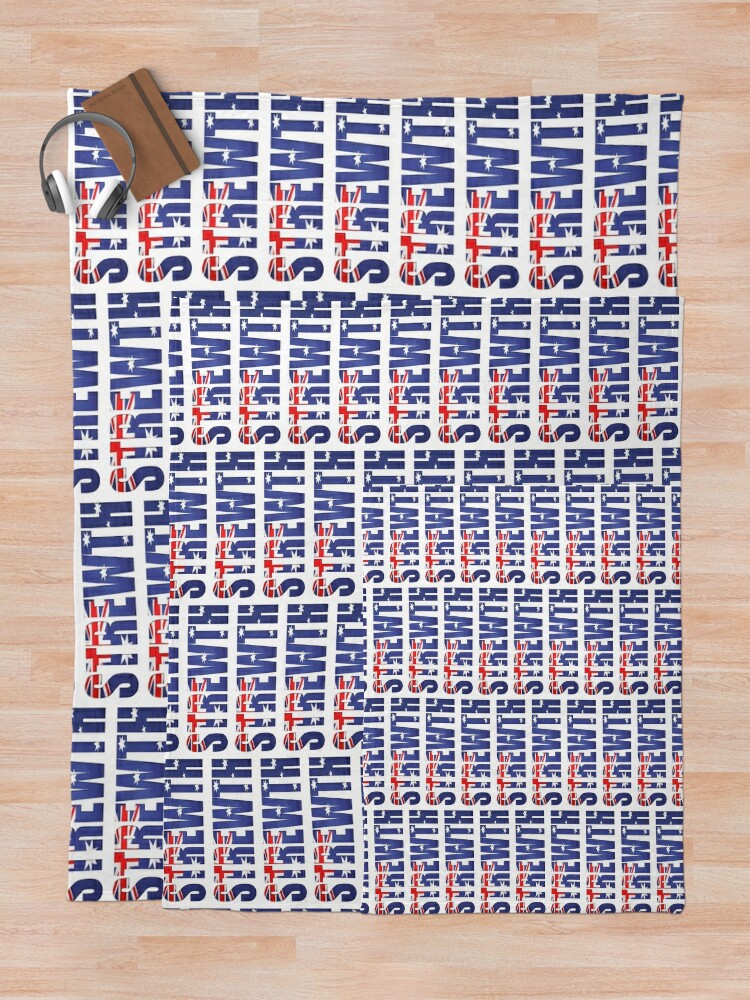 "Strewth Australian Slang" Throw Blanket by dodgerock Redbubble