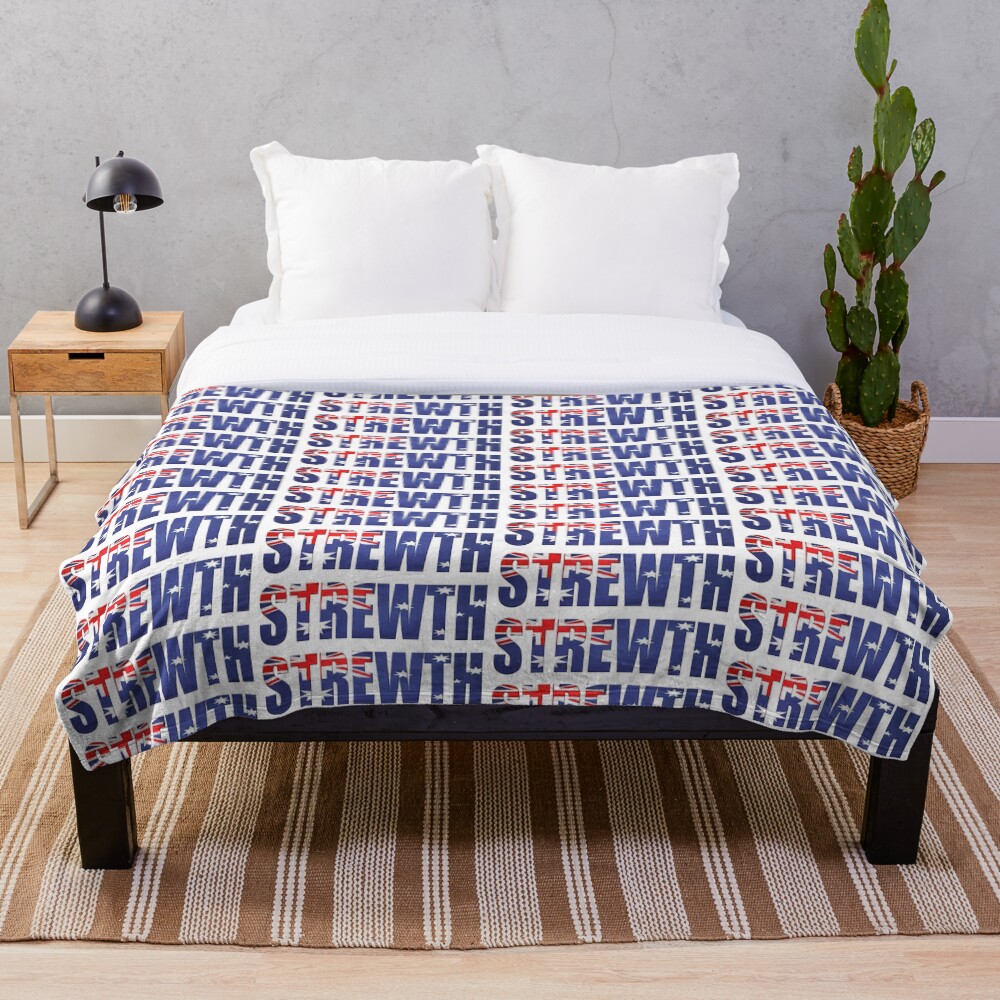 "Strewth Australian Slang" Throw Blanket by dodgerock Redbubble