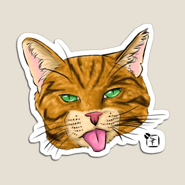 Orange Tabby Cat Face Magnet