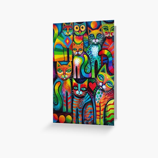 Owl and pussicats Greeting Card