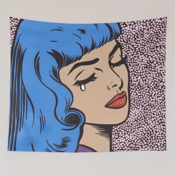 Item preview, Blue Bangs Crying Comic Girl designed and sold by turddemon.