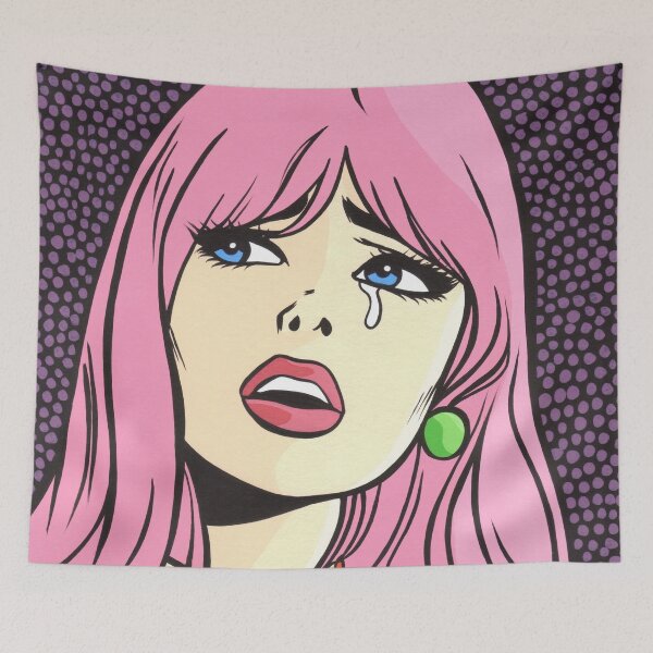 Item preview, Pink Pop Art Crying Comic Girl designed and sold by turddemon.