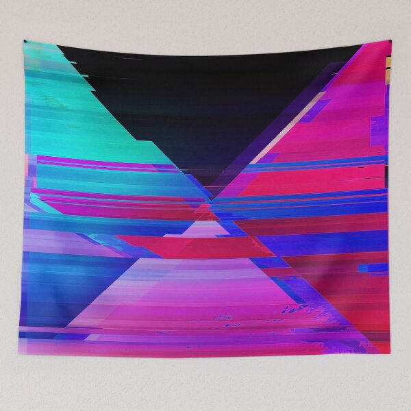 Item preview, Distorted Glitch Waves - Glitch Art Print designed and sold by burning.