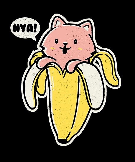 "Bananya Cat" Poster by EduEly | Redbubble