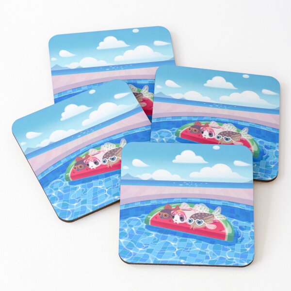 Item preview, Cory cats in the swimming pool designed and sold by pikaole.