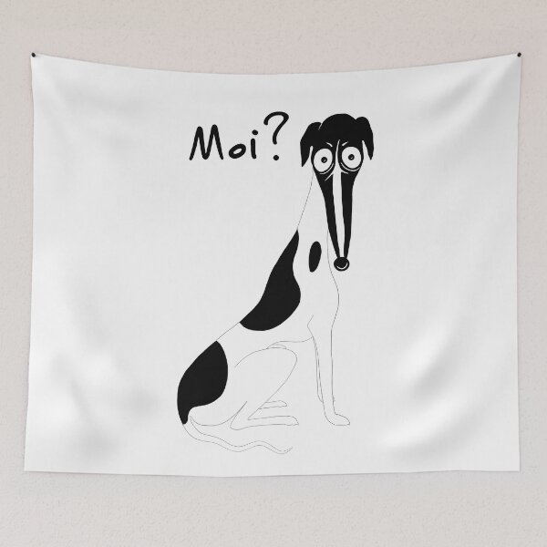 Item preview, whippet Moi? Black Text designed and sold by veryfastdog.