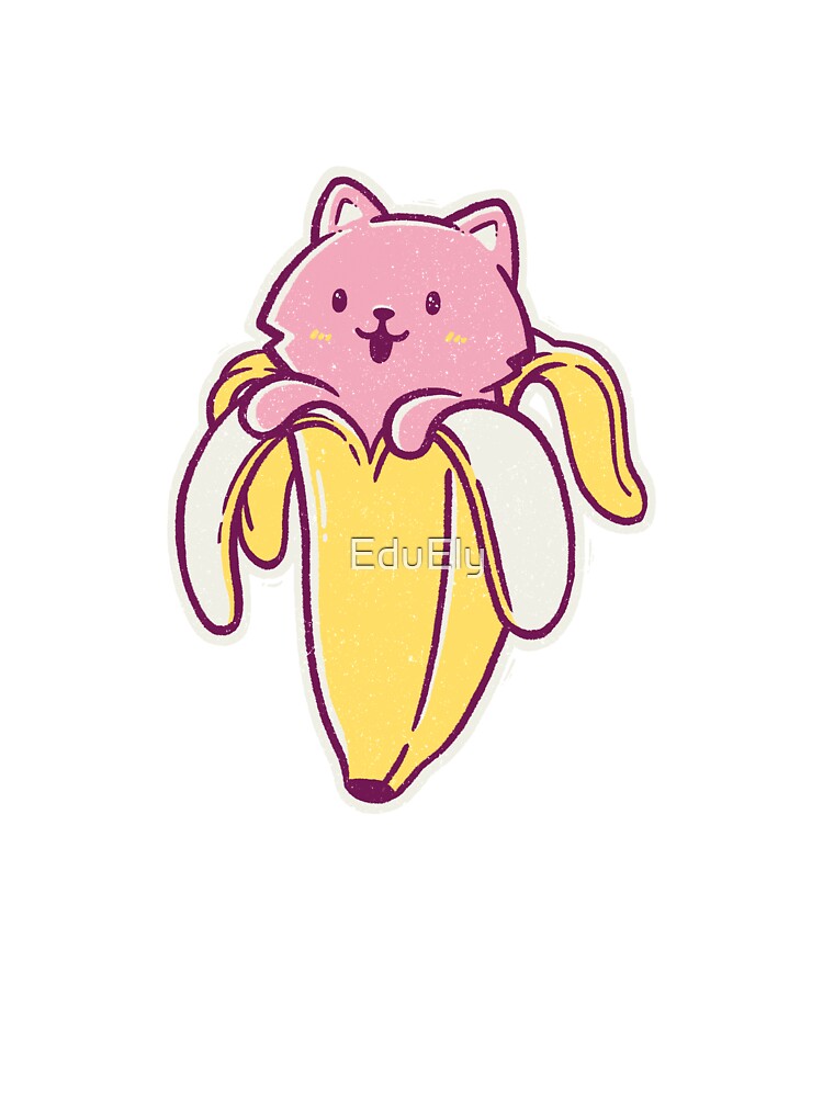 Banana Cat, Cute, Kawaii Cat Poster