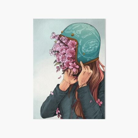 A Head full of Daisies and Daydreams - Women Who Ride Art Board Print