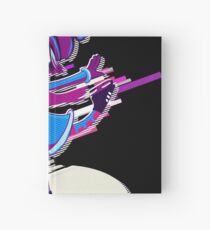 Girl skating Eighties Retro Violet and Purple Hardcover Journal