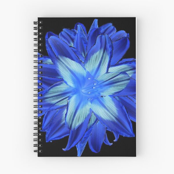 Item preview, Big Blue Flower on Black Background designed and sold by JRHarshman.
