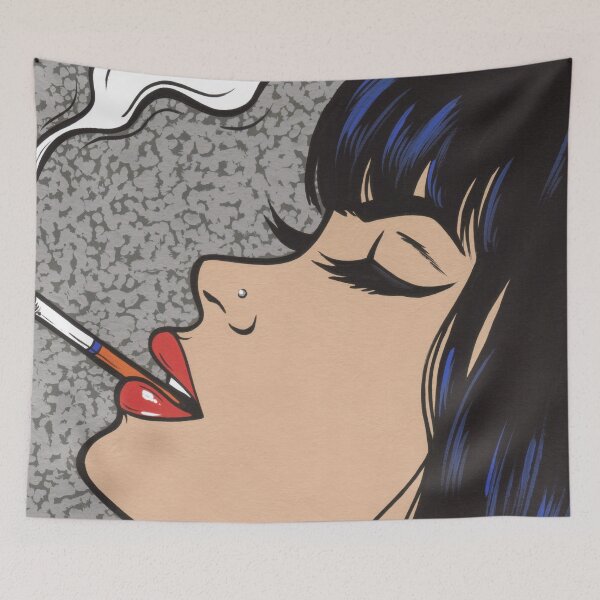 Item preview, Smoking Comic Pop Art Girl designed and sold by turddemon.