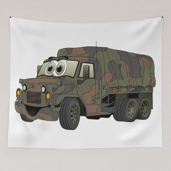 Item preview, Military Transport Truck Cartoon designed and sold by Scott Hayes.