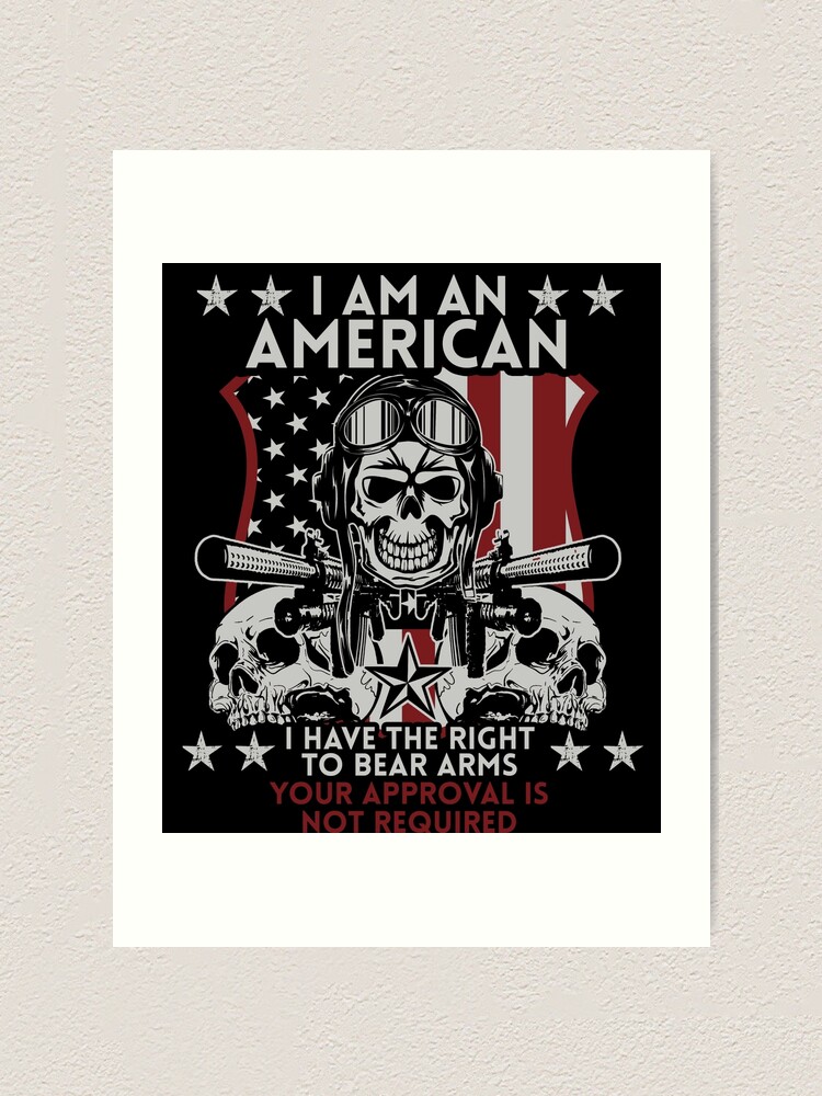 Right top to Bear Arms Framed Art Print, Americana Art, Patriotic Art, Second Amendment Art, American Flag