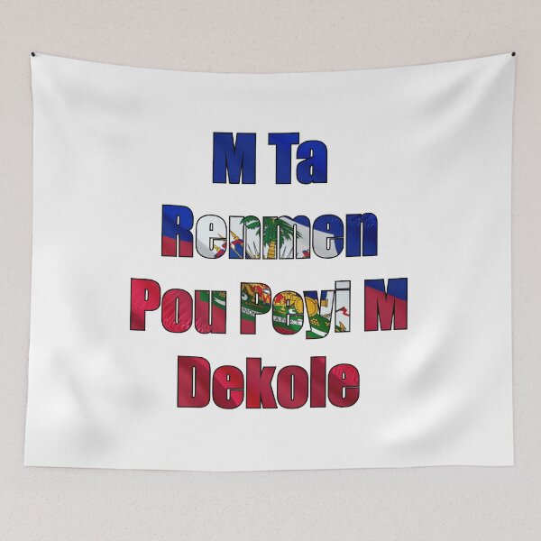 Item preview, M Ta Renmen Pou Peyi M Dekole With Haiti Flag designed and sold by makeitadmirable.