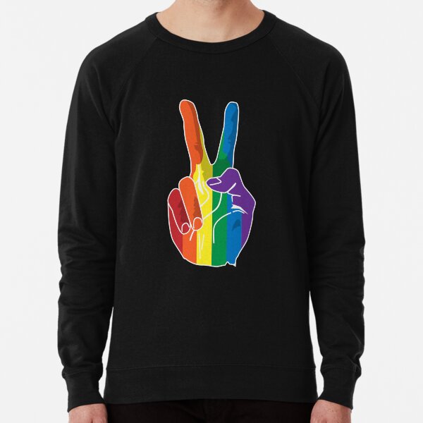 Sign of Peace (Rainbow Hand) Lightweight Sweatshirt