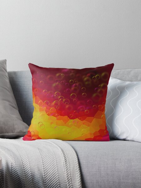 Item preview, Red polygonal background with bubbles.  designed and sold by fuzzyfox.