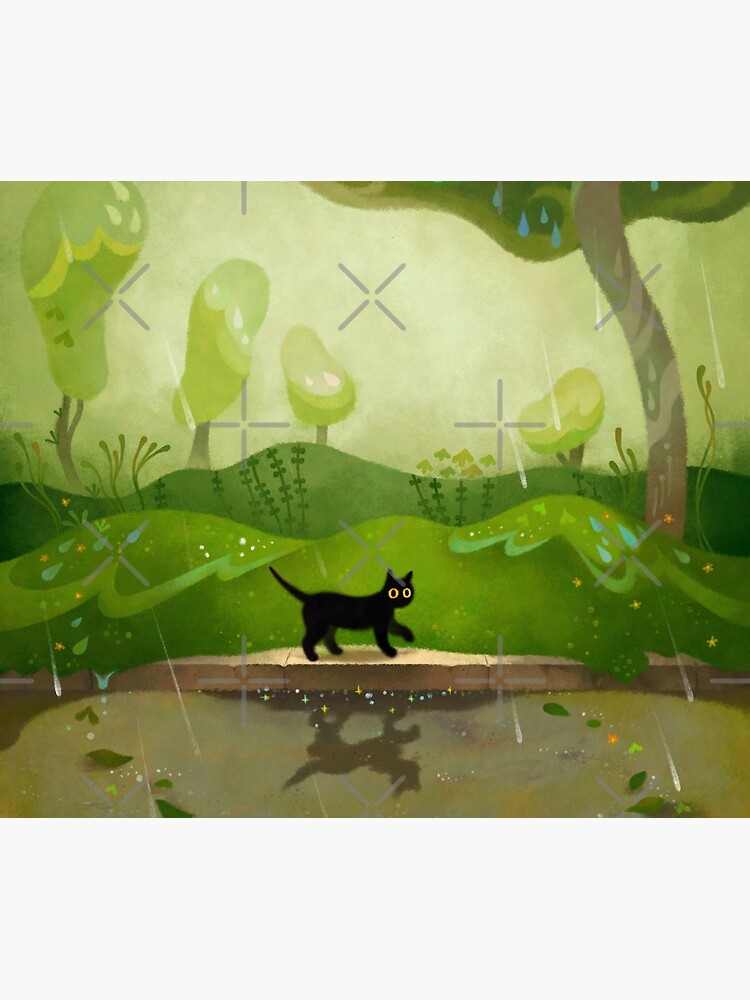 Kitty on a rainy day by pikaole