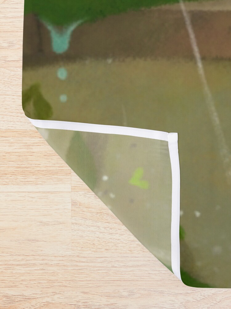 Alternate view of Kitty on a rainy day Shower Curtain