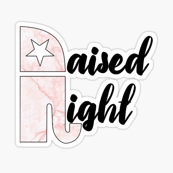 raised right pink marble Sticker