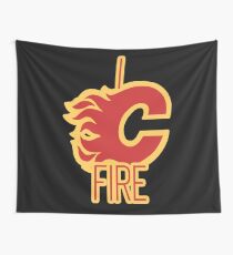 I See Fire "C" of Red Wall Tapestry