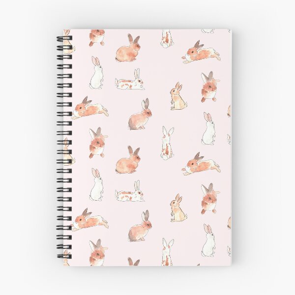 Item preview, Bunny Rabbit Pattern on Pastel Pink designed and sold by Brushes n Bunnies.