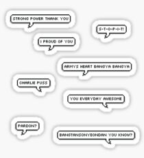 Sticker Pack - BTS Funny quotes 02 Sticker