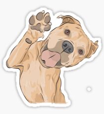 Waving Dog Sticker