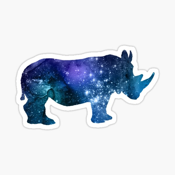 Purple Rhino Stickers for Sale