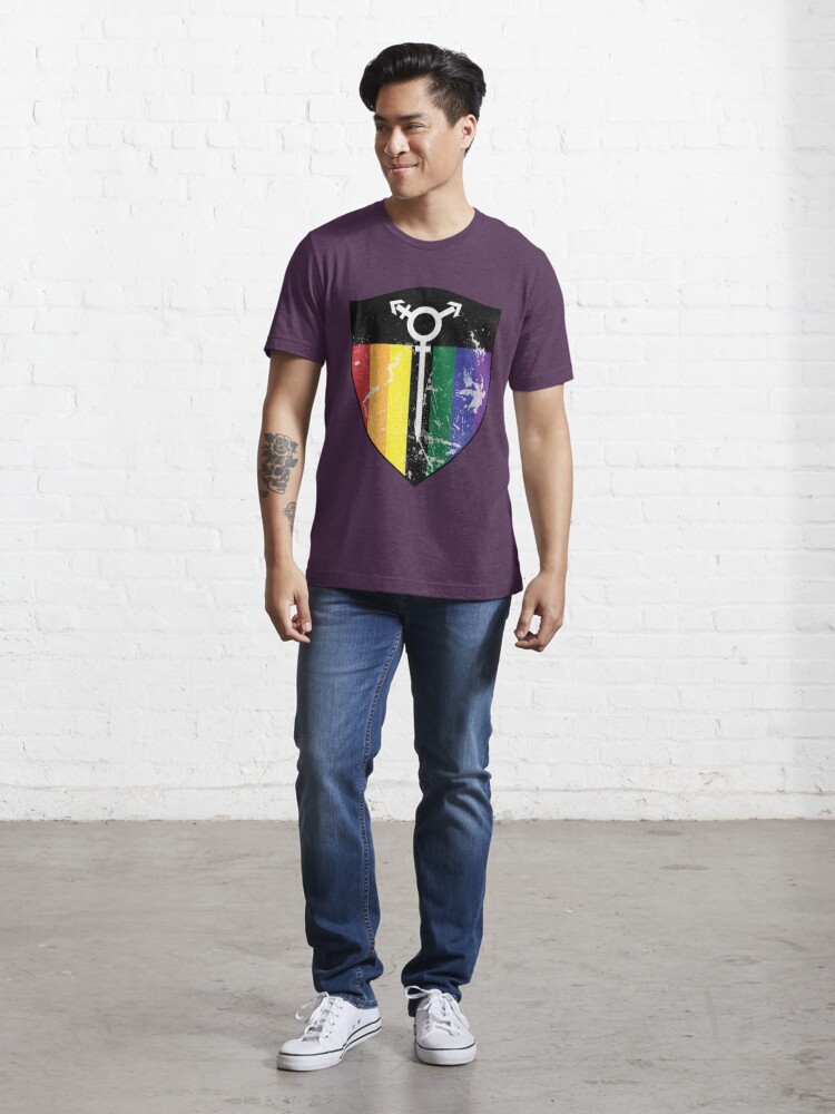 Transgender Defender Shield LGBT Pride Tee - Pride Basics