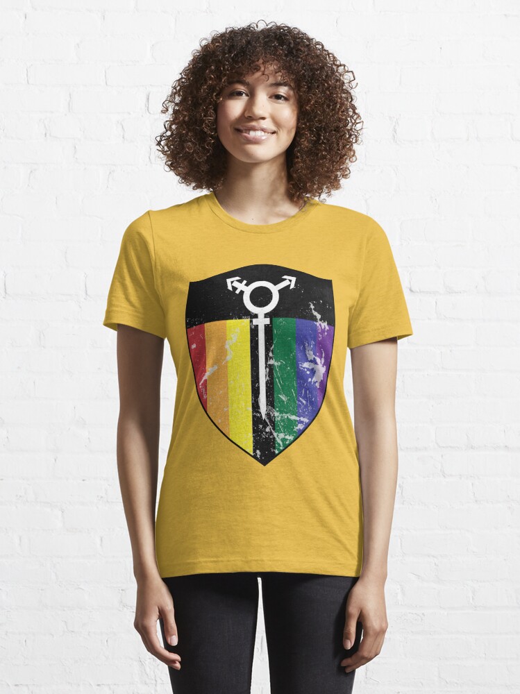 Transgender Defender Shield LGBT Pride Tee - Pride Basics