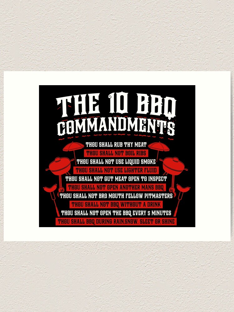 The Ten 10 Bbq Commandments - Bbq Grill Lovers Meme Gift The Ten 10 Bbq Commandments - Bbq Grill Lovers Meme Gift