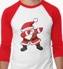 Dabbing Santa Claus Christmas Dab Men's Baseball ¾ T-Shirt