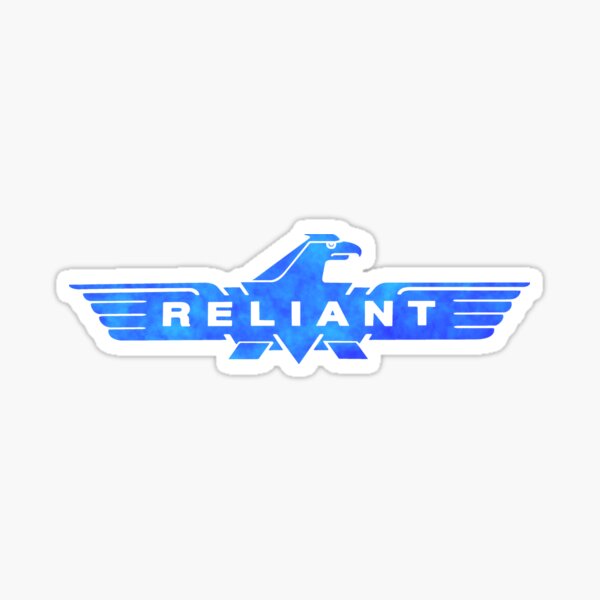 "Reliant motor company logo sky blue" Sticker for Sale by RobinOfDeath