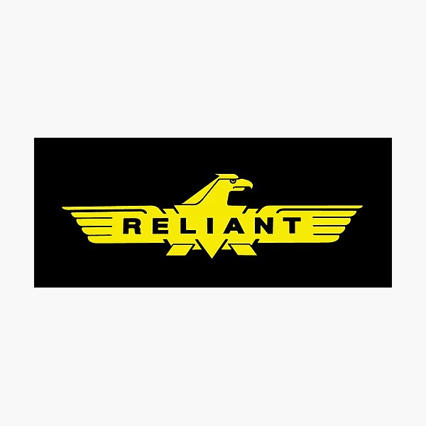 "Reliant logo in yellow" Photographic Print for Sale by RobinOfDeath