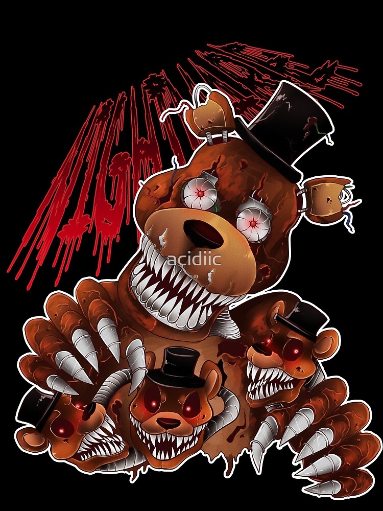 FIVE NIGHTS AT FREDDY'S 4- Nightmare Freddy Postcard for Sale by acidiic