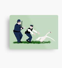 Swan cops Metal Print