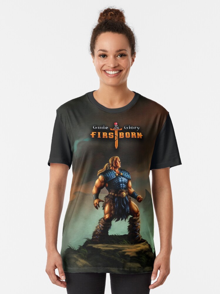 Alternate view of Guile & Glory: Firstborn - Outlander (with title) Graphic T-Shirt