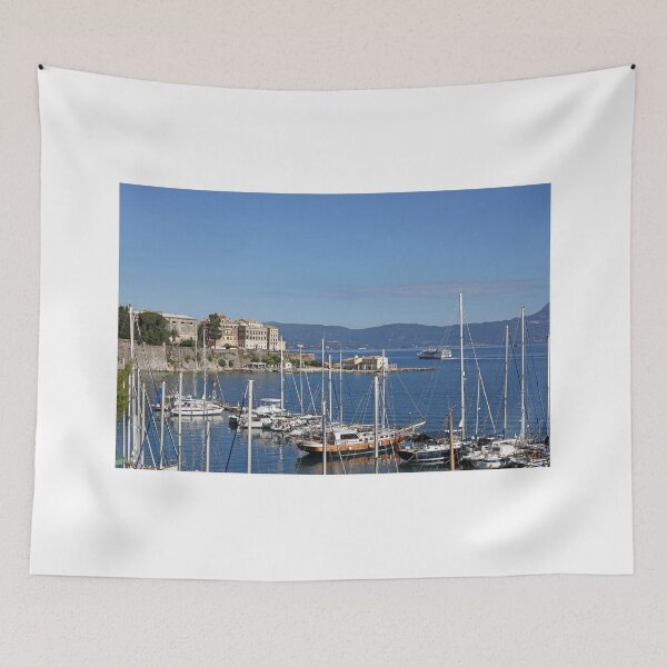 Item preview, Old Corfu town port Greece designed and sold by goceris.