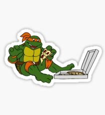TMNT - Michelangelo with Pizza Sticker